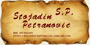 Stojadin Petranović vizit kartica